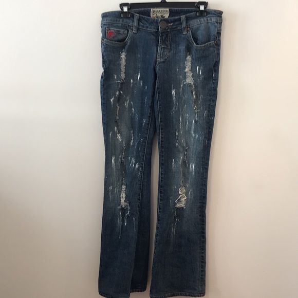 Parasuco denim legend. Distressed denim with paint/sparkle detail - Picture 16 of 16